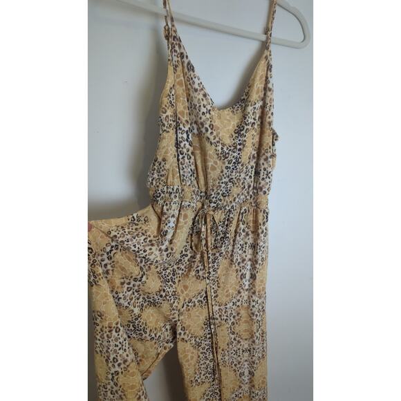 Retro Boho Feminine Animal & Snake print jumper wide straight leg women's  Large - Picture 3 of 9